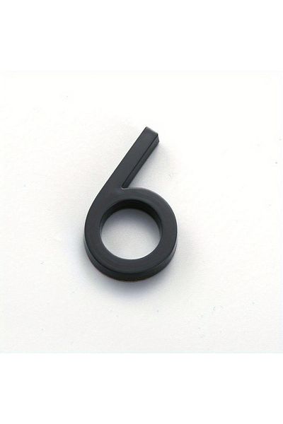 Choice L 6 1pc 100mm 3.9" Modern Door Number Black Self-adhesive  Mailbox Sticker, Outdoor Address Number