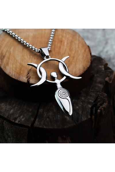 Choice قلادة رجالية بسيطة ملونة على الطراز الأوروبي والأمريكي تحمل صورة إلهة ...