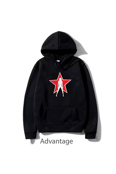 Korefanzin Hanocă neagră unisex cu glugă Trend Star Grils