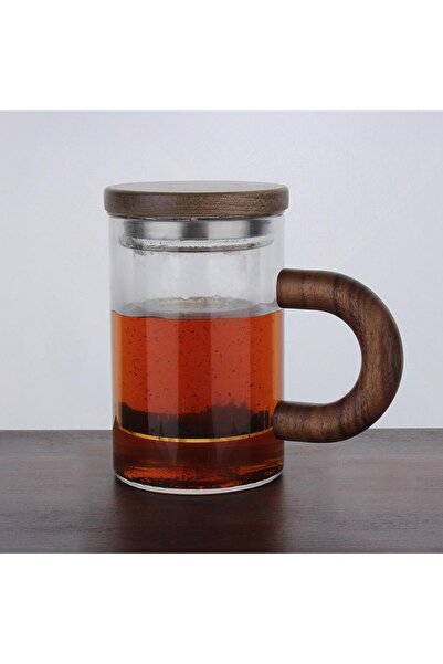 Atbyhome Atby Akasya Doğal Cam Kupa Demleme Çay Bitki Çayı Detoks Bardağı 400ml