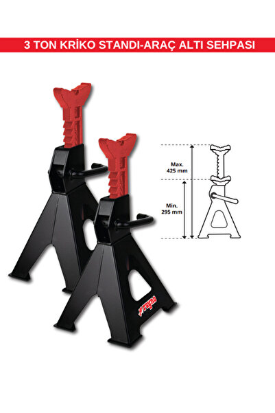 RAYNO 3 TON KRİKO STANDI-ARAÇ ALTI SEHPASI