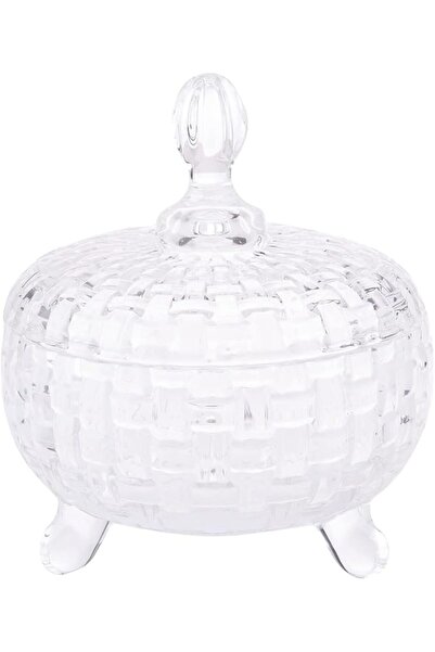 AKDC وعاء حلوى زجاجي طول (15 سم) × عرض (15 سم) × ارتفاع (16 سم) شفاف