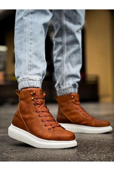 MOONFER High-Top Shoes - Tan