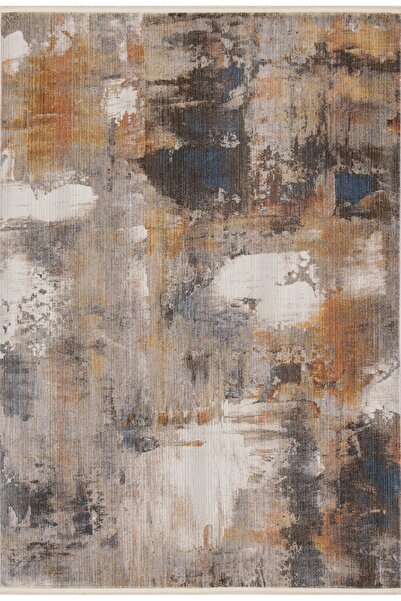 Halımax Seyran Asır 0116 Gri Salon Halısı Yolluk Yumuşak Tuşeli Modern Dokuma Makine Halısı