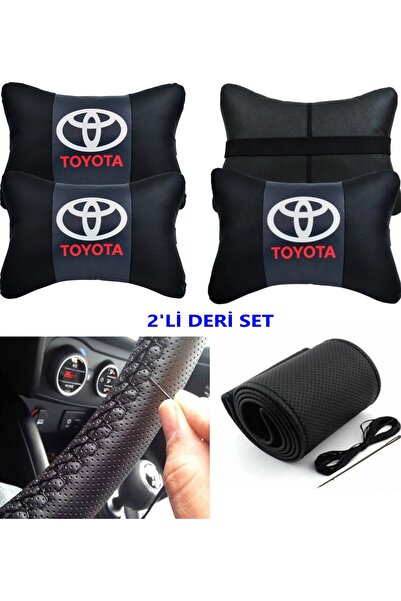 AYAZGRUP Toyota Corolla Efsane Kasa Uyumlu Dikmeli Direksiyon Kılıfı+2'Li Oto...
