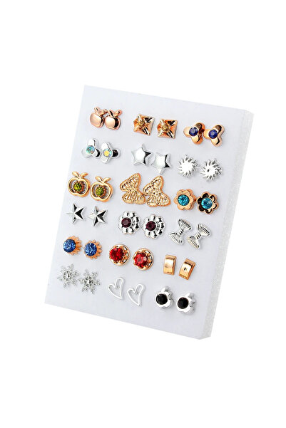 Choice style 2 18pairs/set Gold Sliver Enamel Pearl Flower Heart Stud Earring...
