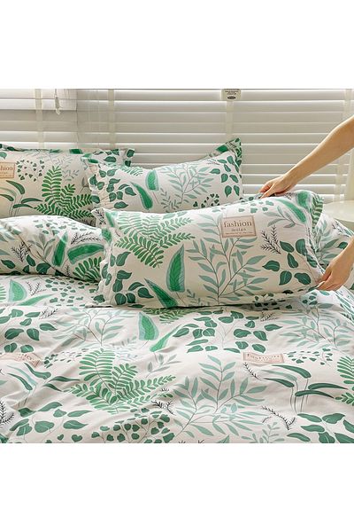 sharpdo 4-Piece Bedding Set, Including 1 Quilt Cover, 1 Sheet, 2 Pillowcases