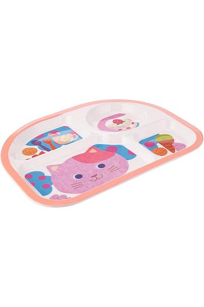 AKDC M/Mine Kids Plate L(21cm) xW(27cm) xH(2cm) White