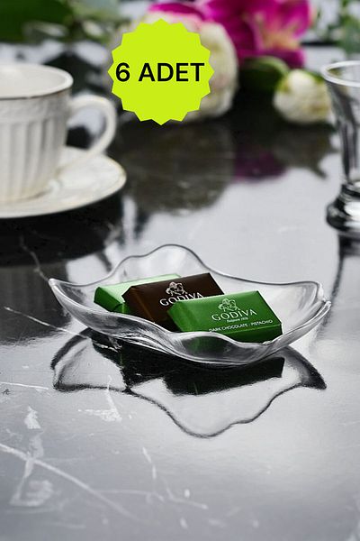 Wow Home Mini 6 Pieces Rectangular Glass Sauce Bowl, Jam Bowl, Snack Bowl Presentation Set