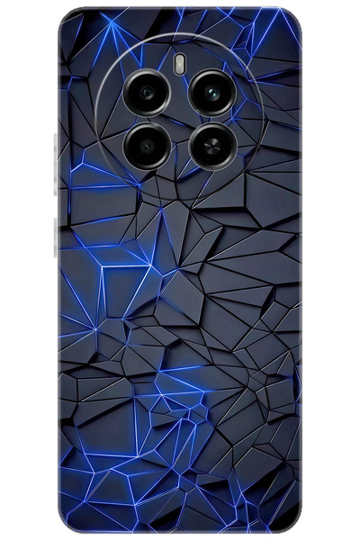 realme 12 4G (RMX3871) Uyumlu Kılıf Desen Baskılı Silikon Prizmatik Tasarım S...