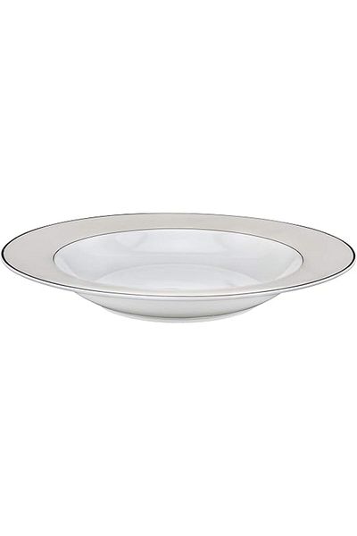 SHALLOW Porcelain Platinum Soup Plate, White, 23Cm, Ts-J1-12