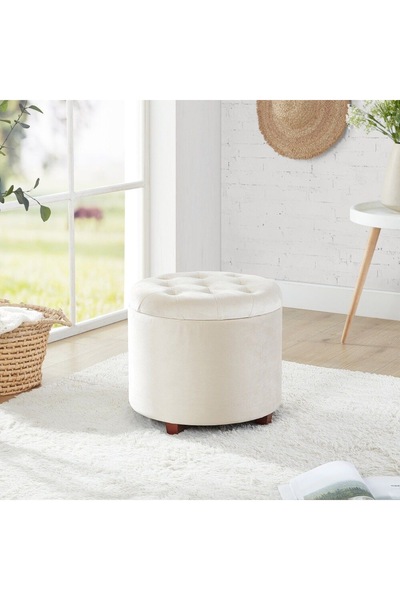 ALVİNO Sandıklı puf kapitoneli modern