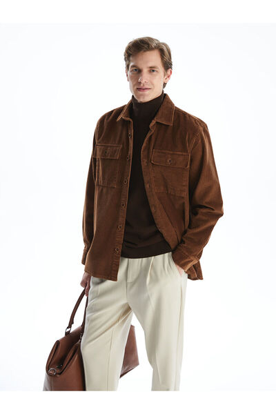 LC Waikiki Vizyon New Season Comfortable Fit Long Sleeve Velvet Men's Texture...