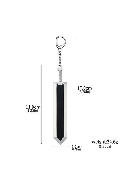 Choice K00843 Anime Berserks Keychain Guts Dragon Slashing Sword With Red Log...