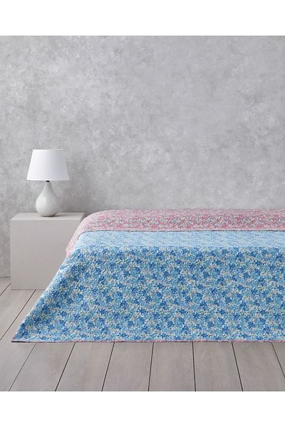 English Home Cuvertură Floral Twilight Dublă Multifuncțională 200x220 cm Albastru