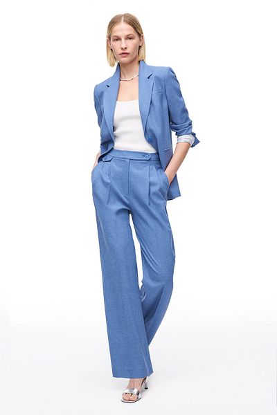Perspective Pantaloni Blue Torp Regular Fit cu talie înaltă