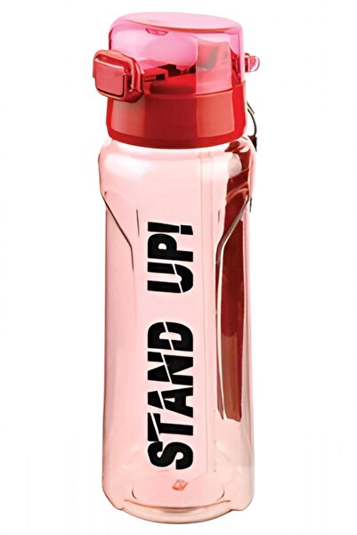 GÜZELYÜZ AVM Fox Pipetli Matara 700ml | Kilitli Kırmızı Kapak Şeffaf Suluk Su...