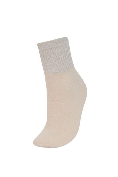 DeFacto New Season Women's Glitter 3-Piece Cotton Socks