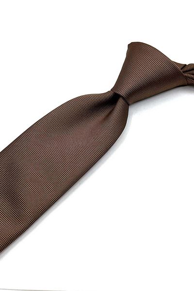 Kravatkolik Russet Brown Plain Slim Tie Sk8058