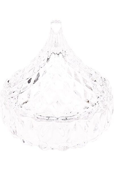 AKDC وعاء حلوى زجاجي شفاف مقاس (7 سم) × (7 سم) × (8 سم)