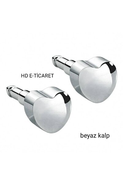 nina Beyaz Kalp Kulak Delme Küpesi 1 Çift Marka