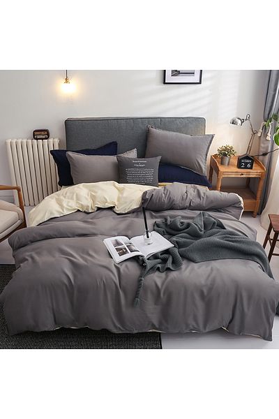 sharpdo 4-Piece Bedding Set Sheet set,with 1 Duvet/Quilt Cover And 1 Flat sheet And 2 Pillowcases King