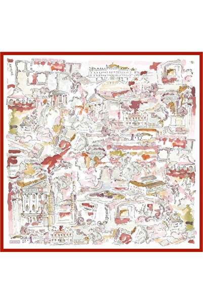 Armine Desenli Saf Ipek Sura Eşarp 9349- 32