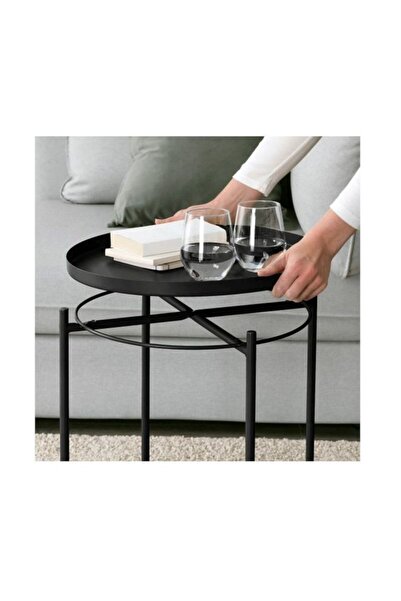 sharpdo Round Steel Table Black