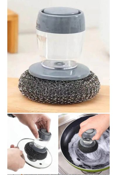 çeçem ticaret 2Pcs Hazelnut Dishwashing Sponge & Wire for Practical Cleaning Bathroom Sink