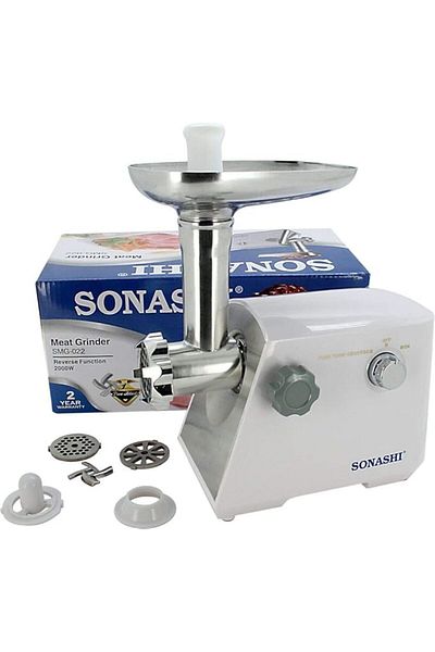 sonashi Reverse Function Meat Grinder - Smg-022, White"Min 1 year manufacturer warranty"