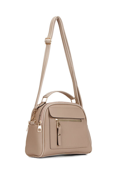 Adelina Bags Women's Daily Cross Strap Tan and Mink Hand and Shoulder Bag 2 Pieces