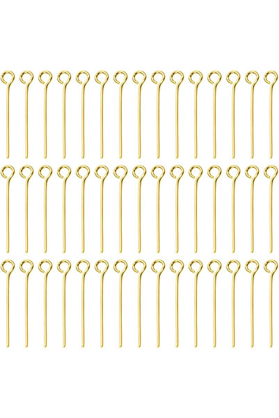 Choice 200 قطعة من الذهب 2.0 سم دبابيس عيون معدنية صغيرة برأس عين مفتوح من ال...