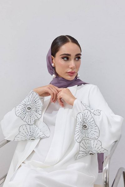 LEYLA STORE Elegant Bead Detailed Ferace