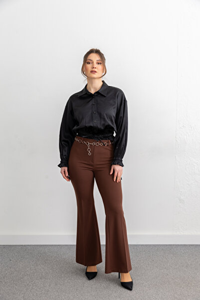 TUĞBA ERGÜL 3043 Παντελόνι με ζώνη αλυσίδας κατάδυσης