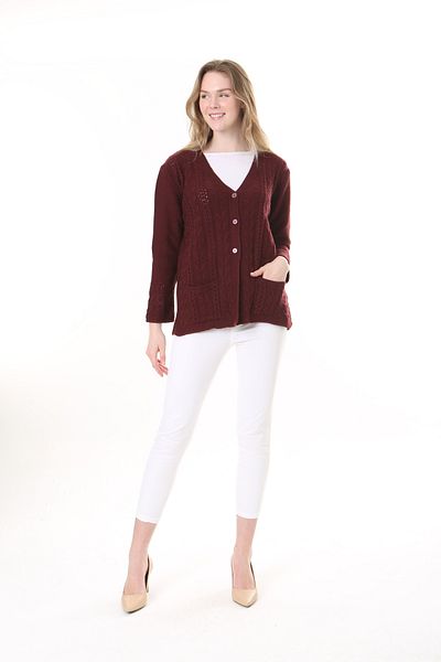 Lamierra Knitwear Mother Wool Cardigan