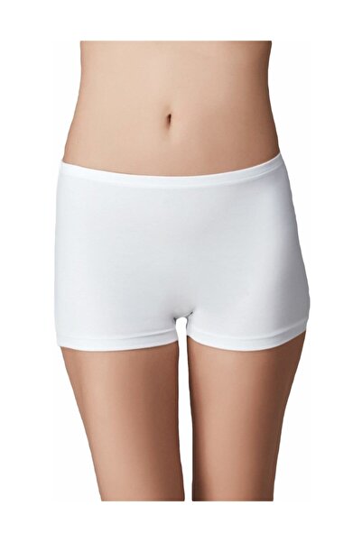 inkasole 2Pcs Bamboo Boxer 901 White Women