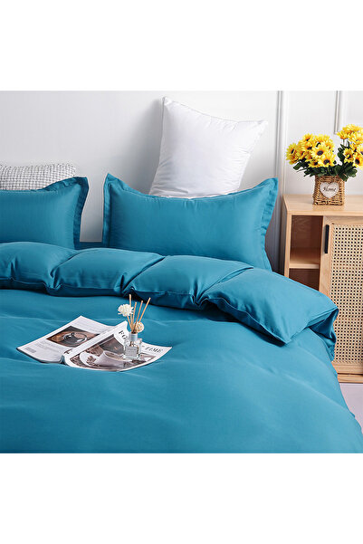 sharpdo 4-Piece Set Bedding Modal Quilt Cover Set with 1 Quilt Cover 1 Sheet and 2 Pillowcases 2m Bed