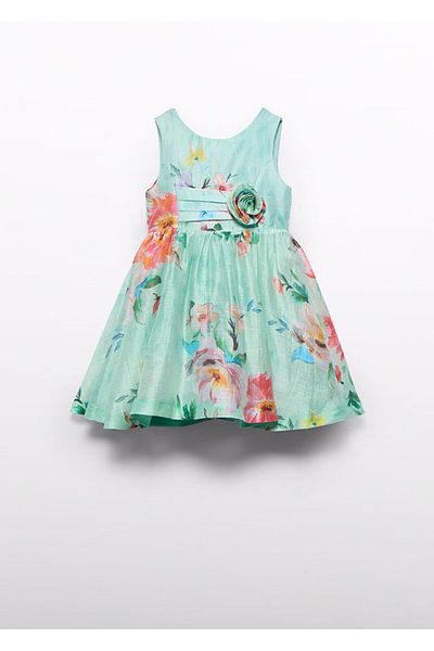 MAYORAL Abel&Lula Floral Printed Linen Girl's Dress_Mnvs5053