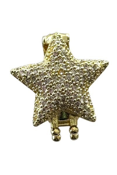 TAKIŞTIR Altın Renk Yıldız Figürlü Taş Detaylı Ajda Charm / Kolye/ Bileklik Ucu
