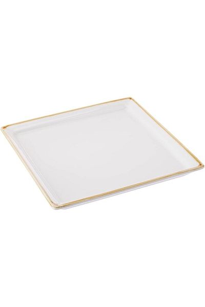 AKDC Sqr Plate Ivory Mocha 18Cm X 18Cm X 2Cm Ivory Mocha