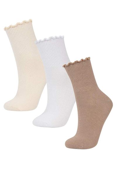 DeFacto New Season Women's 3-Piece Cotton Socks