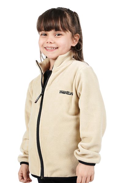 Merdia Kids Момичешки суитшърт с яка стойка и цип, жилетка от полар