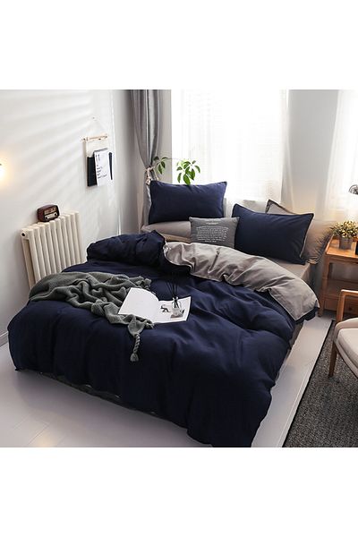 sharpdo 4-Piece Bedding Set Sheet set,with 1 Duvet/Quilt Cover And 1 Flat sheet And 2 Pillowcases King
