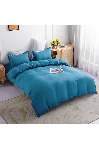 sharpdo 4-Piece Bedding Set Sheet set,with 1 Duvet/Quilt Cover And 1 Flat sheet And 2 Pillowcases King