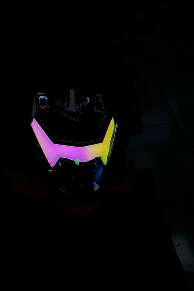 Banxtre CF MOTO NK250 Gündüz Ledi için Bukalemun (Pembe-Sarı) Far Filmi Sticker (1 Adet)