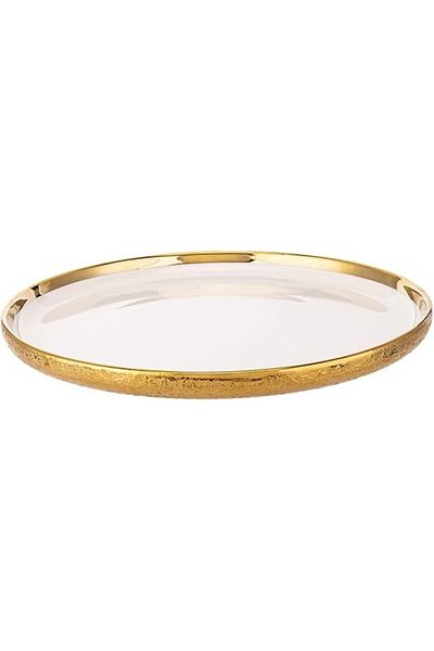 AKDC CERAMIC ROUND PLATE 25CMX25CMX3CM White