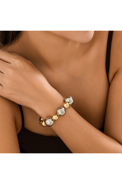 Choice Mix Color Ingemark Goth Vintage Big CCB Chain Bracelets Women Trendy Classic Elastic Strand Beads Ch