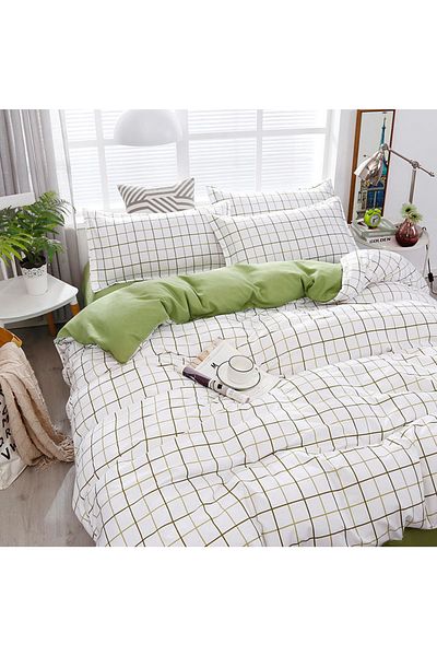 sharpdo Sharpdo 4-Pieces Bed Sheet Set Polyester Soft Quilt Cover
