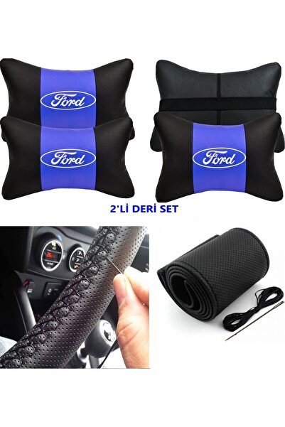 AYAZGRUP Ford Courier Serisine Uyumlu Dikmeli Direksiyon Kılıfı+2'Li Oto Boyu...