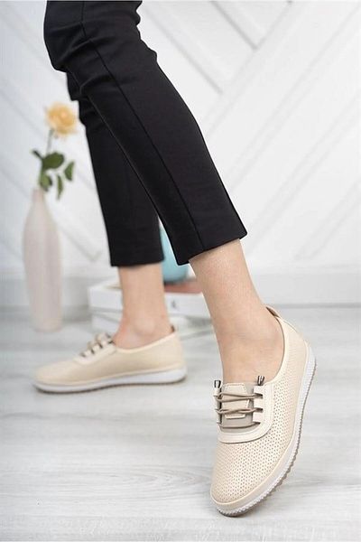 Ayzen Women's Orthopedic Shoes Perforated Cream